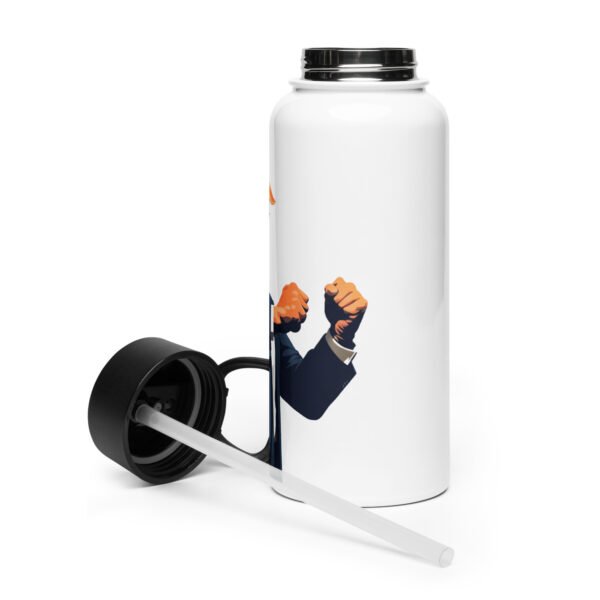 Trump Swinging Stainless steel water bottle with a straw lid - Image 3