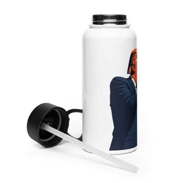 Trump Swinging Stainless steel water bottle with a straw lid - Image 4