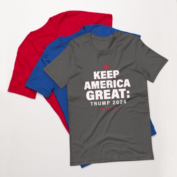 Keep America Great 2024 White Letter Trump Unisex t-shirt - Image 11