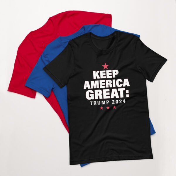 Keep America Great 2024 White Letter Trump Unisex t-shirt - Image 3