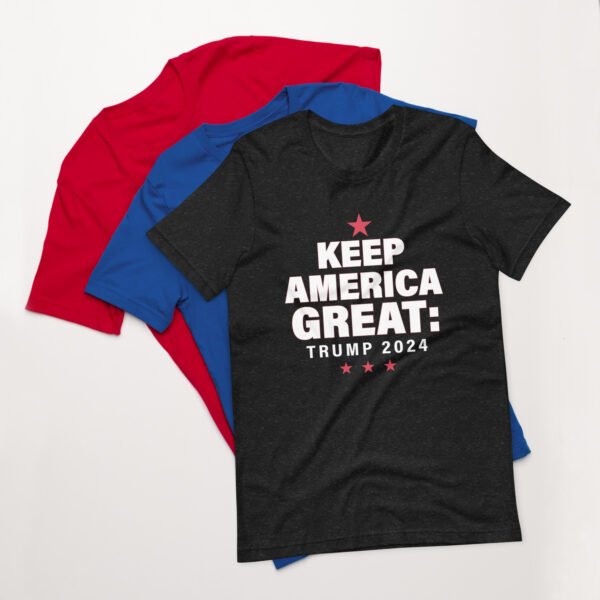 Keep America Great 2024 White Letter Trump Unisex t-shirt