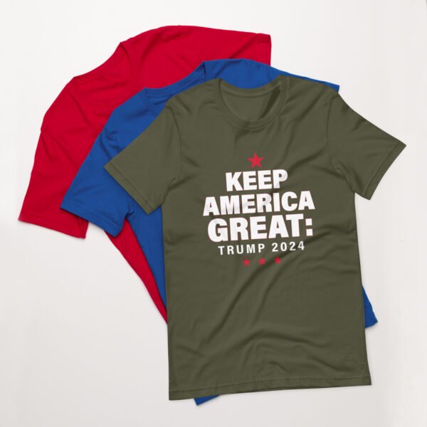 Keep America Great 2024 White Letter Trump Unisex t-shirt - Image 9