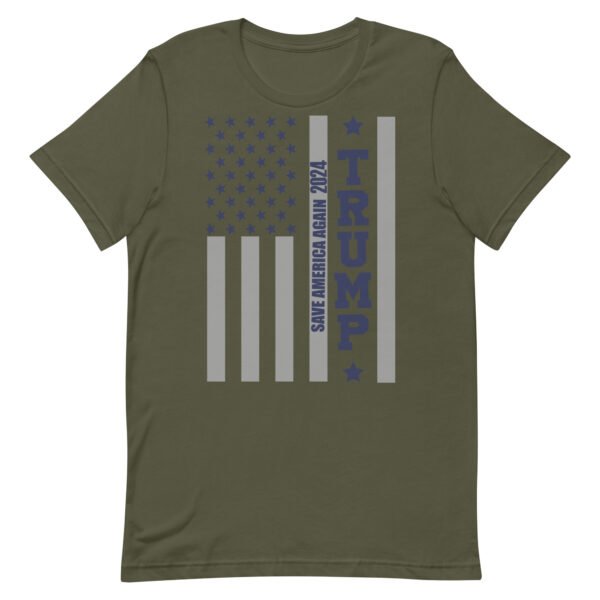 Trump Vertical Flag Back the Blue Unisex t-shirt - Image 6