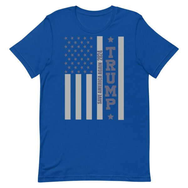 Trump Vertical Flag Back the Blue Unisex t-shirt - Image 4